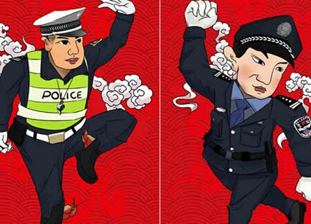 警察版门神图片