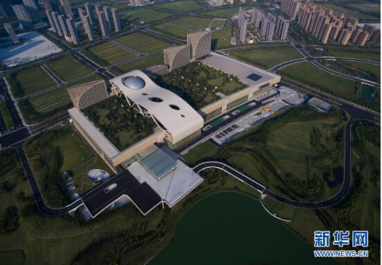 8月25日拍攝的G20杭州峰會主場館——杭州國際博覽中心。新華社