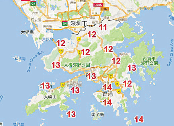 冷鋒襲港 明料降至14度