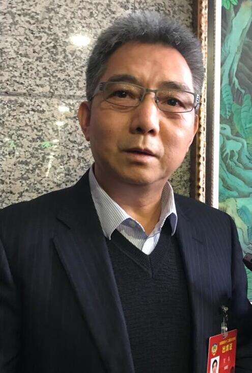 全国政协委员、中广核董事长贺禹（记者 刘凝哲 摄）。