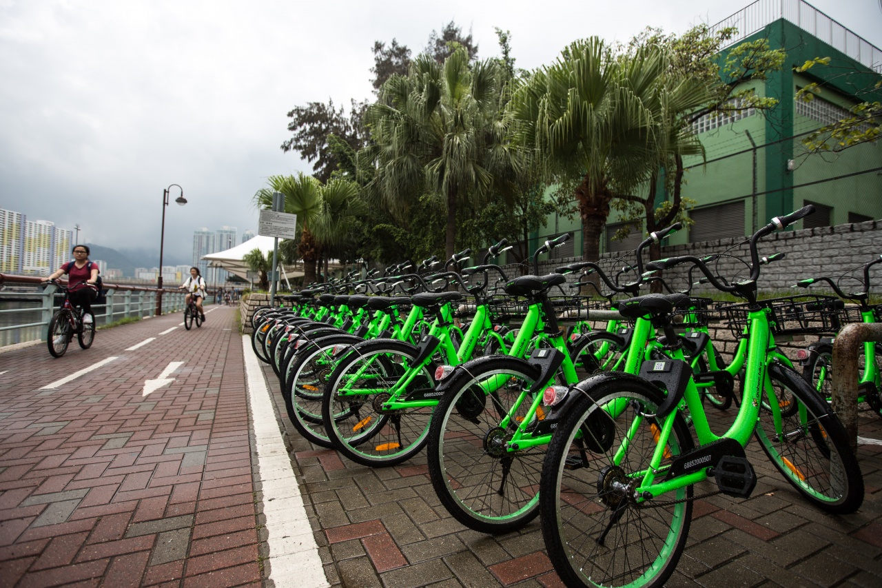 香港首家共享自行车平台Gobee.Bike在沙田、大埔及马鞍山等地投放1000多部共享自行车（网络图片）