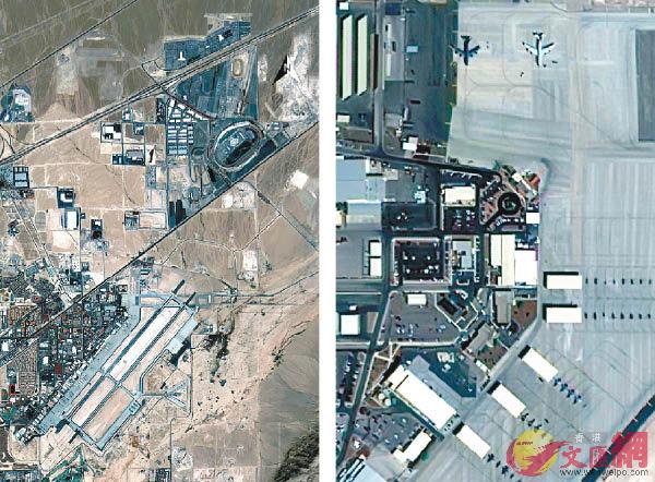 「吉林一號」拍下美國內利斯空軍基地的照片