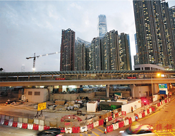 ■高鐵九龍總站上蓋商業項目佔地逾63萬方呎。香港文匯報記者曾慶威  攝
