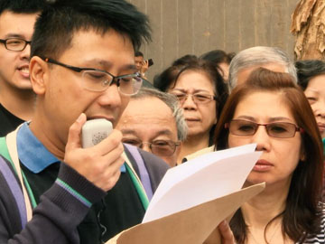 團體抗議 英領館企圖干涉香港事務