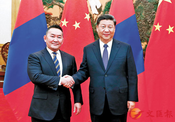 習近平晤蒙古總統：訪行顯兩國同舟共濟