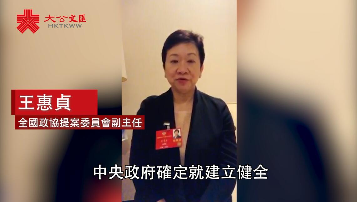 兩會連線|王惠貞:�u國安法�v落實執行 香港市民才能安居樂業 