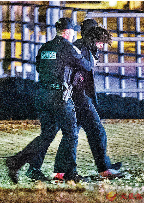 ■ 加拿大警方拘捕涉案男子。